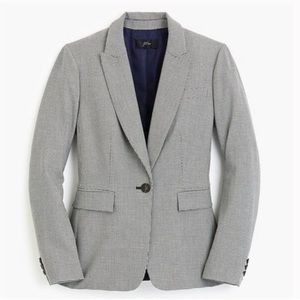 J. Crew Houndstooth Single Button Blazer Jacket AC261